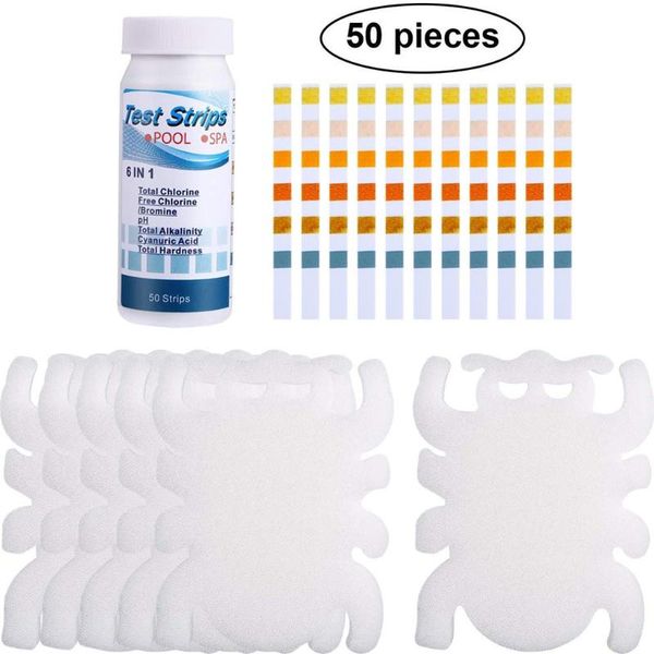 50 pcs swimming pool ph test paper residual chlorine value alkalinity hardness test strip ph tester pool cleaner accessories
50 pcs swimming pool ph test paper residual chlorine value alkalinity hardness test strip ph tester pool cleaner accessories