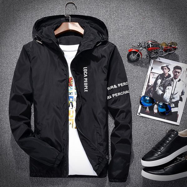 men spring autumn trendy long sleeve slim fit outwear fabala hooded windbreaker, Black;brown
men spring autumn trendy long sleeve slim fit outwear fabala hooded windbreaker, Black;brown