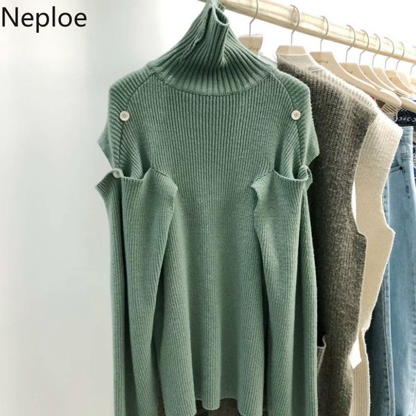 neploe strapless shoulder button knitted sweater autumn winter solid turtleneck long sleeve pull femme bottom sueter 47594, White;black
neploe strapless shoulder button knitted sweater autumn winter solid turtleneck long sleeve pull femme bottom sueter 47594, White;black