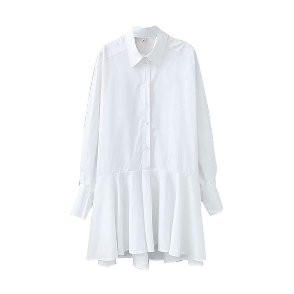 women white shirt mini dress turn down collar latern long sleeve office lady pleated dress cotton casual loose vestidos, Black;gray
women white shirt mini dress turn down collar latern long sleeve office lady pleated dress cotton casual loose vestidos, Black;gray