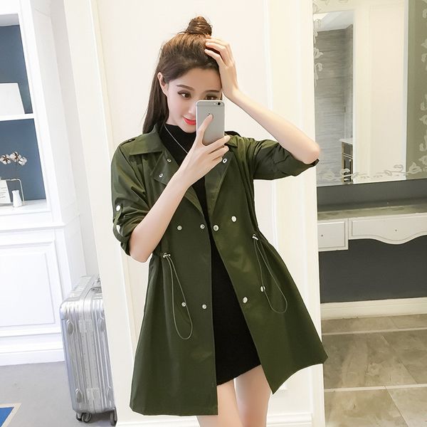lace drawstring trench coat women 2019 spring autumn hooded tooling windbreaker female basic coat armygreen trench coats x873, Tan;black
lace drawstring trench coat women 2019 spring autumn hooded tooling windbreaker female basic coat armygreen trench coats x873, Tan;black