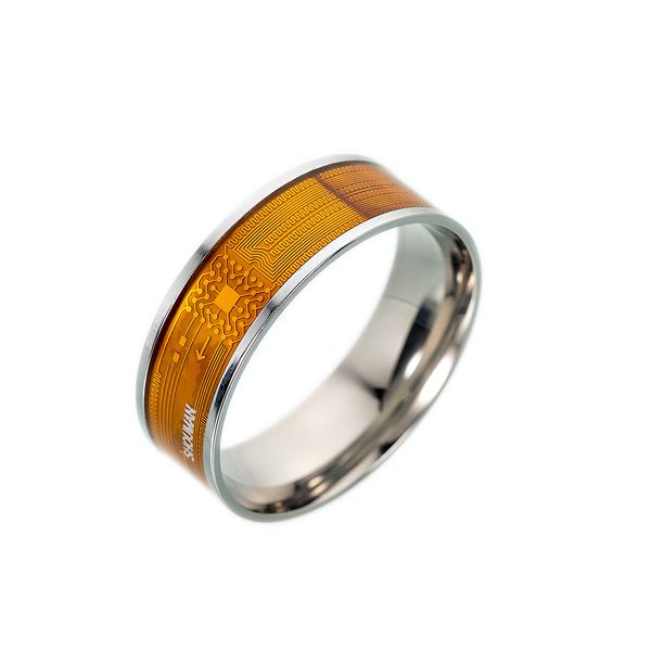 2019 innovative technology nfc smart chip graphic transparent ring, male and female stainless steel ring, Silver
2019 innovative technology nfc smart chip graphic transparent ring, male and female stainless steel ring, Silver