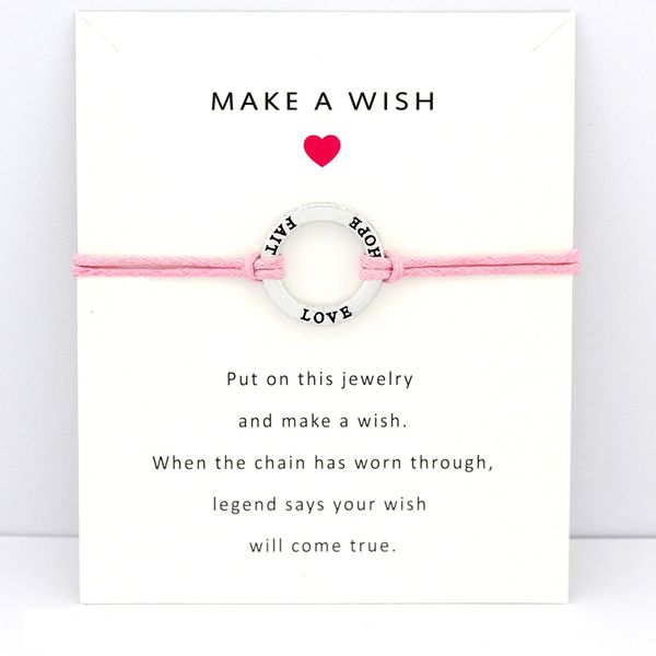 hope faith love friend forever charm card bracelets pink gray blue wax cords women men girl jewelry gift drop shipping, Golden;silver
hope faith love friend forever charm card bracelets pink gray blue wax cords women men girl jewelry gift drop shipping, Golden;silver