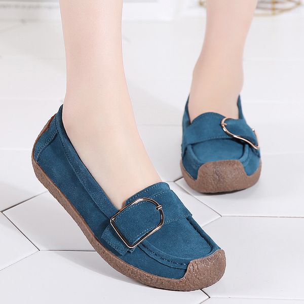 spring women's shoes genuine leather women flats slip on women's loafers female moccasins boat shoes buckle comfort ladies, Black
spring women's shoes genuine leather women flats slip on women's loafers female moccasins boat shoes buckle comfort ladies, Black
