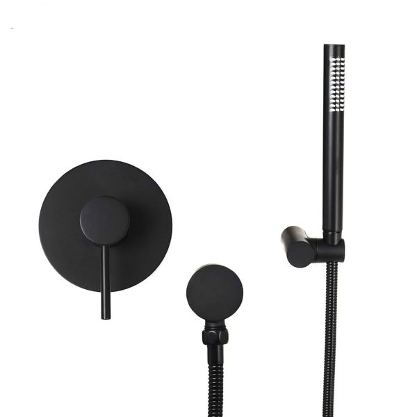 Black single way bathroom bath shower set wall mounted brass mixer valve faucet with handheld shower head & 1.5 meter hose
Black single way bathroom bath shower set wall mounted brass mixer valve faucet with handheld shower head & 1.5 meter hose