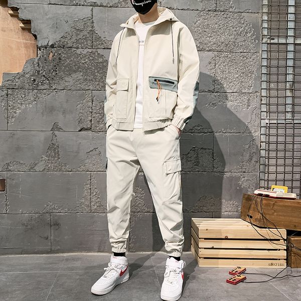 men's tracksuits set 2021 men autumn sportswear suit hooded jacket sweatshirt+pant patchwork hip hop streetwear 2pcs clothing, Gray
men's tracksuits set 2021 men autumn sportswear suit hooded jacket sweatshirt+pant patchwork hip hop streetwear 2pcs clothing, Gray