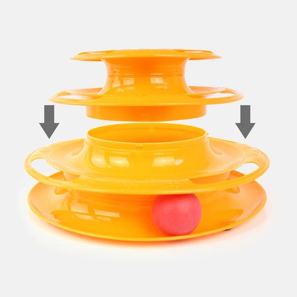 three levels pet cat toy tower tracks disc cat intelligence amusement triple disc cat toys ball training amusement plate
three levels pet cat toy tower tracks disc cat intelligence amusement triple disc cat toys ball training amusement plate