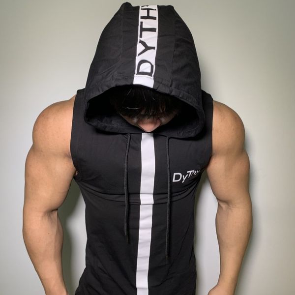men fitness hoodies tank sleeveless bodybuilding tee shirt fashion stringer male workout hooded vest sportswear, White;black
men fitness hoodies tank sleeveless bodybuilding tee shirt fashion stringer male workout hooded vest sportswear, White;black