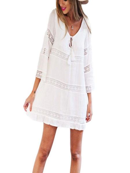 мода лето dress женщины три четверти рукава выдалбливают кружева свободные boho кисточкой галстук o neckbeach короткое мини-платье *n, Black;gray
мода лето dress женщины три четверти рукава выдалбливают кружева свободные boho кисточкой галстук o neckbeach короткое мини-платье *n, Black;gray