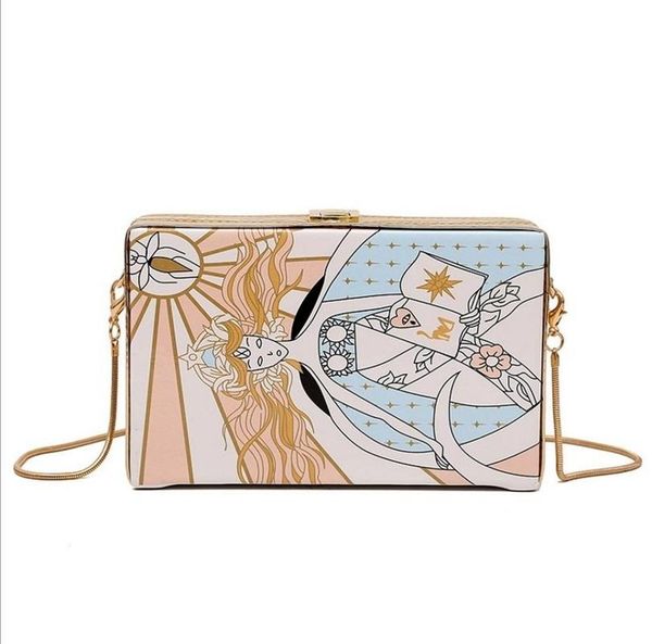 women's bag spring and summer new printed box bag personality chain shoulder trend joker buckle messenger
women's bag spring and summer new printed box bag personality chain shoulder trend joker buckle messenger
