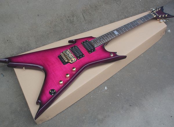 purple electric guitar with rosewood fingerboard,floyd rose,flame maple veneer,can be customized as request
purple electric guitar with rosewood fingerboard,floyd rose,flame maple veneer,can be customized as request
