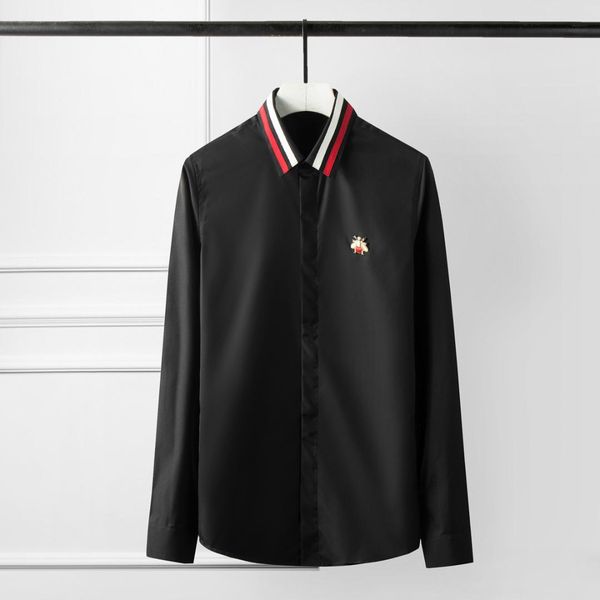 minglu ribbon collar mens shirts luxury bee design long sleeve solid color mens dress shirts plus size 3xl 4xl slim man, White;black
minglu ribbon collar mens shirts luxury bee design long sleeve solid color mens dress shirts plus size 3xl 4xl slim man, White;black