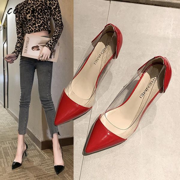fairy style transparent pointed high heels with 2020 new spring and autumn fashion color matching women's shoes, Black
fairy style transparent pointed high heels with 2020 new spring and autumn fashion color matching women's shoes, Black