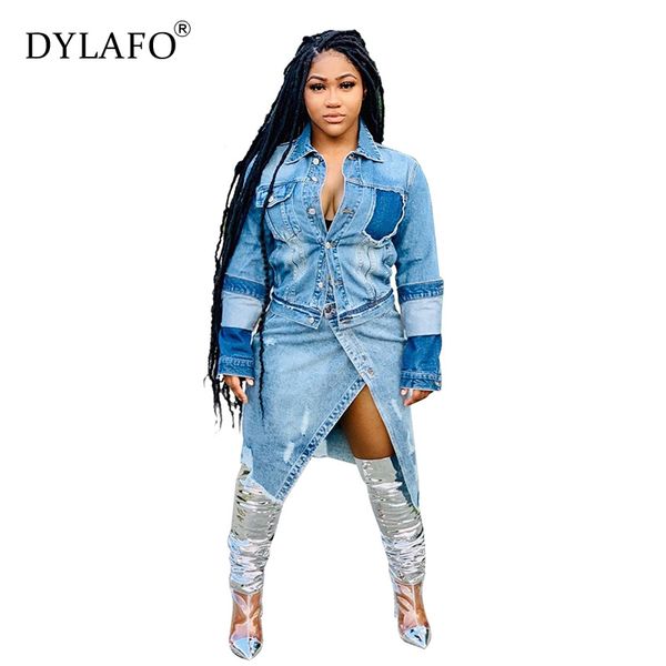 2019 new women autumn winter denim holes coat turn-down collar jackets full sleeve frayed vintage pockets fashion casual coat, Black;brown
2019 new women autumn winter denim holes coat turn-down collar jackets full sleeve frayed vintage pockets fashion casual coat, Black;brown