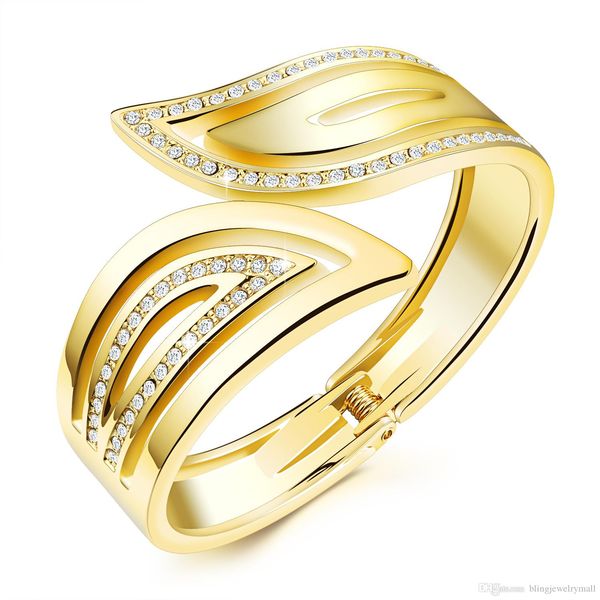 leaves shape open women bangles cubic zirconia classic design siver color/gold color copper women jewelry bracelets kh507, Black
leaves shape open women bangles cubic zirconia classic design siver color/gold color copper women jewelry bracelets kh507, Black