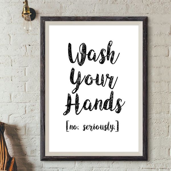 wash your hands print painting funny bathroom quotes canvas poster black and white prints toilet typography pictures wall decor
wash your hands print painting funny bathroom quotes canvas poster black and white prints toilet typography pictures wall decor