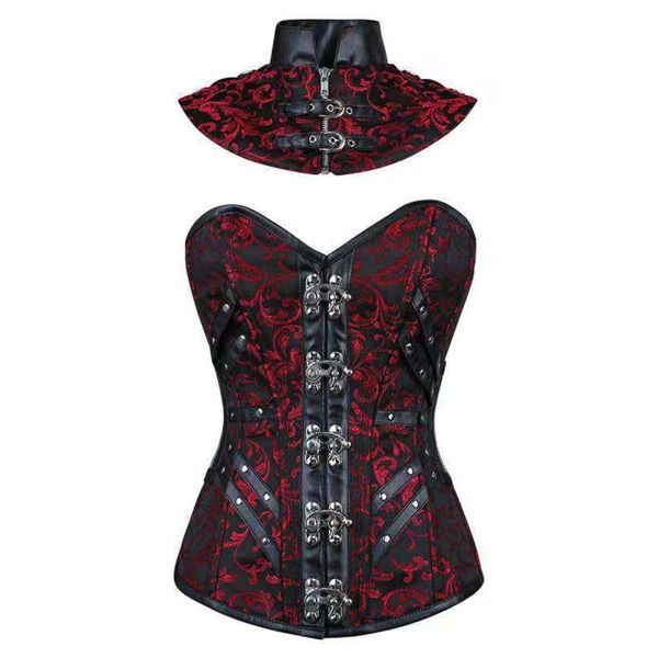 steampunk corset corselet gothic women's gothic clothing women's binders and shapers 2pcs set, Black;white
steampunk corset corselet gothic women's gothic clothing women's binders and shapers 2pcs set, Black;white