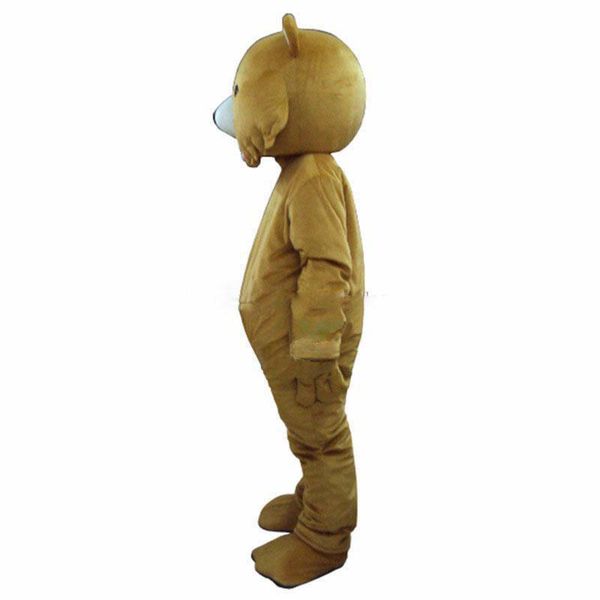 2018 brown bear mascots mascot costume fancy dress ing, Red;yellow