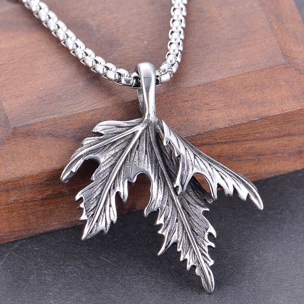 2020 z181 green plant leaf necklace fashion maple leaf personality hip hop stainless steel pendant for husband/ boyfriend, Silver
2020 z181 green plant leaf necklace fashion maple leaf personality hip hop stainless steel pendant for husband/ boyfriend, Silver