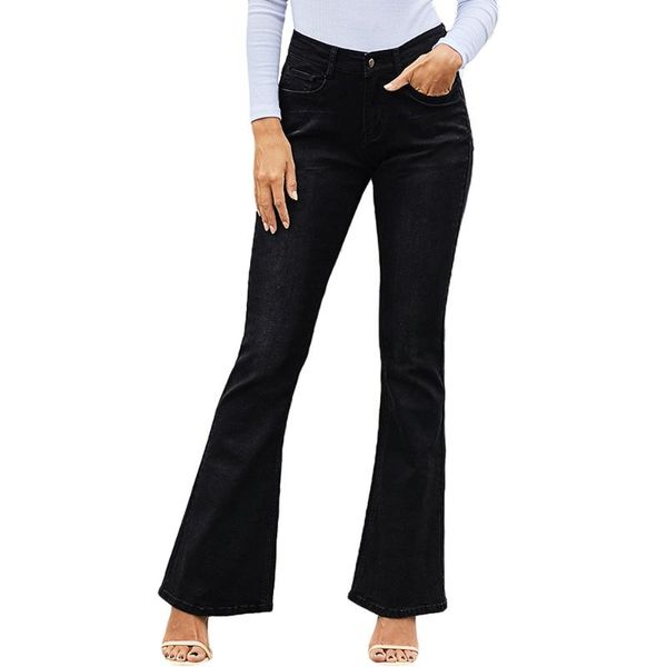 fashion bodycon casual wide leg jeans for women pure color flare pants high waisted jeans zipper denim pants plus size, Blue
fashion bodycon casual wide leg jeans for women pure color flare pants high waisted jeans zipper denim pants plus size, Blue