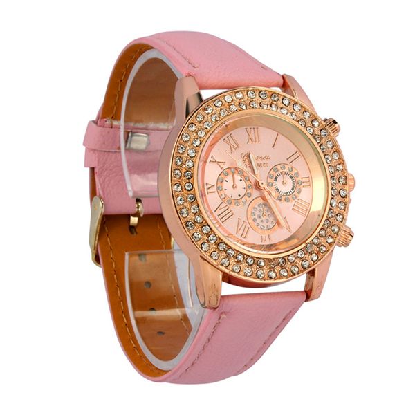women watch ladies crystal dial quartz analog leather bracelet wrist watch causal gift female causal clock relogio feminin, Slivery;brown
women watch ladies crystal dial quartz analog leather bracelet wrist watch causal gift female causal clock relogio feminin, Slivery;brown
