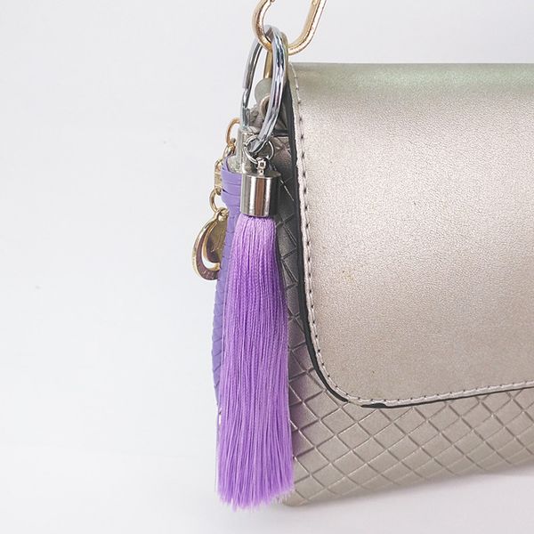simple style braided rope keyring tassels pu keychains for girls handbag keys pendants decoration fashion poms charms mom gifts, Silver
simple style braided rope keyring tassels pu keychains for girls handbag keys pendants decoration fashion poms charms mom gifts, Silver