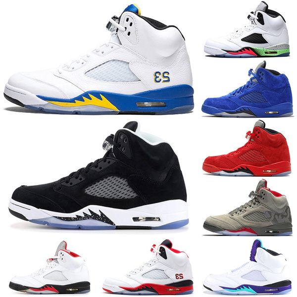 2019 Designer Basketball shoes 5 5s laney Grape White cement Black Metallic Suede Blue Red Silver Oreo mens Athletic sports sneakers 7-12
2019 Designer Basketball shoes 5 5s laney Grape White cement Black Metallic Suede Blue Red Silver Oreo mens Athletic sports sneakers 7-12