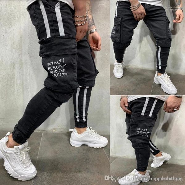 slim mid waist male trousers striped men jeans blacke stretch long men pencil pants, Blue
slim mid waist male trousers striped men jeans blacke stretch long men pencil pants, Blue
