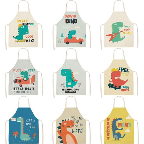 parent-child kitchen apron lovely cartoon dinosaur printed sleeveless cotton linen aprons for men women home cleaning tools
parent-child kitchen apron lovely cartoon dinosaur printed sleeveless cotton linen aprons for men women home cleaning tools