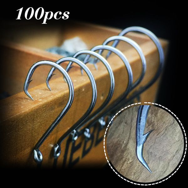fishing hooks 100pcs/set 0.5g-0.9g strong offset circle sharp high carbon steel 1#-4/0# optional size hook
fishing hooks 100pcs/set 0.5g-0.9g strong offset circle sharp high carbon steel 1#-4/0# optional size hook