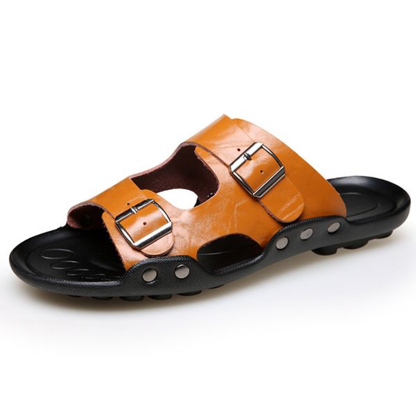 2019 men's sandals summer leather beach shoes large size 48 casual sandals and slippers men's word drag anti-slip men, Blue;gray
2019 men's sandals summer leather beach shoes large size 48 casual sandals and slippers men's word drag anti-slip men, Blue;gray
