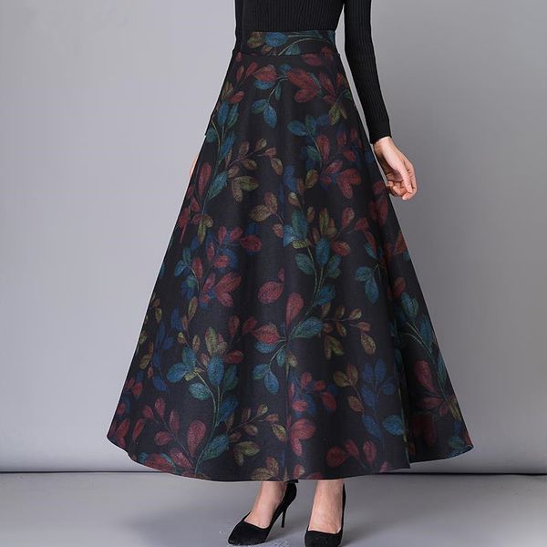 elegant high waist woolen long skirts fashion women's wool maxi skirts female vintage a-line office ladies work casual skirt, Black
elegant high waist woolen long skirts fashion women's wool maxi skirts female vintage a-line office ladies work casual skirt, Black