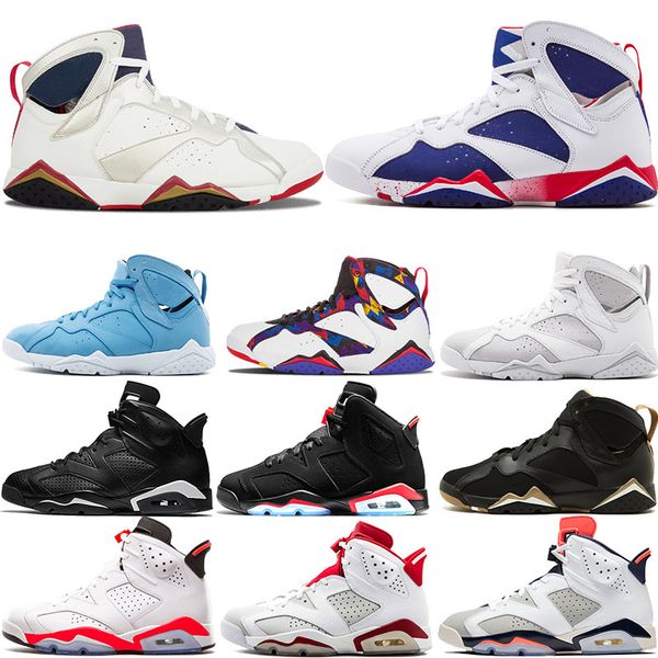 Designer 6 6s Basketball Shoes 7s Sneakers Mens Women VI VII Tinker Olympics UNC Infrared Maroon Gatorade Golden Carmine Maroon Oreo Shoes
Designer 6 6s Basketball Shoes 7s Sneakers Mens Women VI VII Tinker Olympics UNC Infrared Maroon Gatorade Golden Carmine Maroon Oreo Shoes