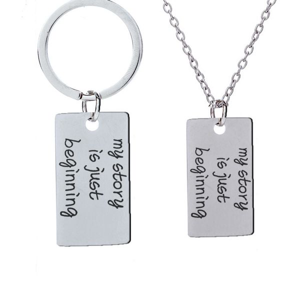 my story is just beginning graduation ceremony self-improvement quotations stainless steel key buckle necklace, Slivery;golden
my story is just beginning graduation ceremony self-improvement quotations stainless steel key buckle necklace, Slivery;golden