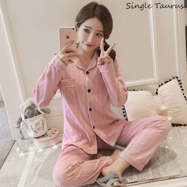 spring and autumn women pijama cotton soft long sleeve print sleepwear sets leisure sweet pizama damska simple pink night suit, Blue;gray
spring and autumn women pijama cotton soft long sleeve print sleepwear sets leisure sweet pizama damska simple pink night suit, Blue;gray