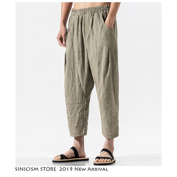 sinicism store 2019 men chinese style cotton linen harem pants mens summer fashion calf-length pants male oversize loose, Black
sinicism store 2019 men chinese style cotton linen harem pants mens summer fashion calf-length pants male oversize loose, Black