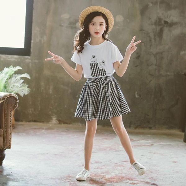 kids baby girls clothes set cartoon casual loose tee plaid shorts set outfits sets children clothing roupa infantil menina, White
kids baby girls clothes set cartoon casual loose tee plaid shorts set outfits sets children clothing roupa infantil menina, White