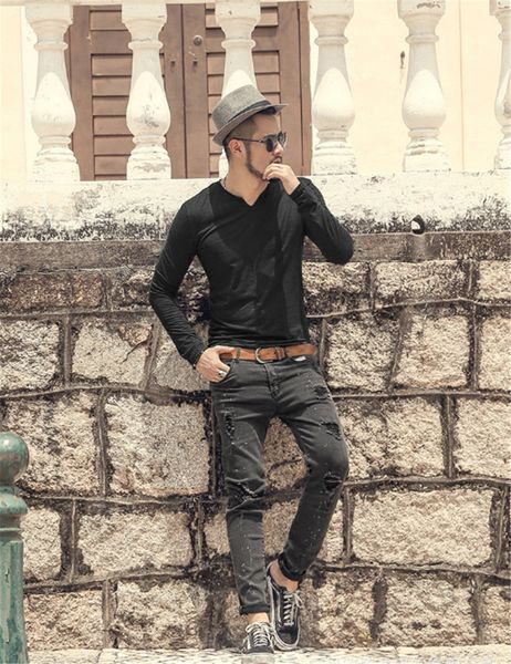 мужские slim fit короткие футболки свет v шеи дизайнер сплошной цвет мужской топы тис мода тощий подросток свободного покроя мужской верхней, White;black
мужские slim fit короткие футболки свет v шеи дизайнер сплошной цвет мужской топы тис мода тощий подросток свободного покроя мужской верхней, White;black