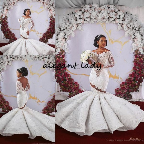 puffy skirt mermaid wedding dresses with long sleeve 2019 modest luxury lace 3d floral beadwork african outdoor garden bridal wedding gown, White
puffy skirt mermaid wedding dresses with long sleeve 2019 modest luxury lace 3d floral beadwork african outdoor garden bridal wedding gown, White