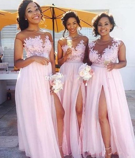 africa country bridesmaid dresses 2019 a line side split cap sleeve appliques pink garden wedding guest gowns maid of honor dress cheap, White;pink
africa country bridesmaid dresses 2019 a line side split cap sleeve appliques pink garden wedding guest gowns maid of honor dress cheap, White;pink