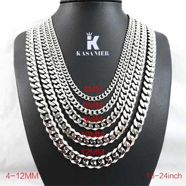 kasanier curb cuban mens necklace chain silver necklaces for men fashion jewelry 4/6/8/10/12mm feast and party costume necklace
kasanier curb cuban mens necklace chain silver necklaces for men fashion jewelry 4/6/8/10/12mm feast and party costume necklace