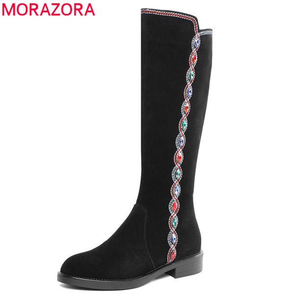 morazora 2020 suede leather knee high boots women crystal zip ethnic style autumn winter boots woman casual shoes, Black
morazora 2020 suede leather knee high boots women crystal zip ethnic style autumn winter boots woman casual shoes, Black