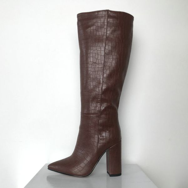 brand designer faux leather cowboy boots block square heel knee high boots women pointed toe long 2019 ladies brown black
brand designer faux leather cowboy boots block square heel knee high boots women pointed toe long 2019 ladies brown black
