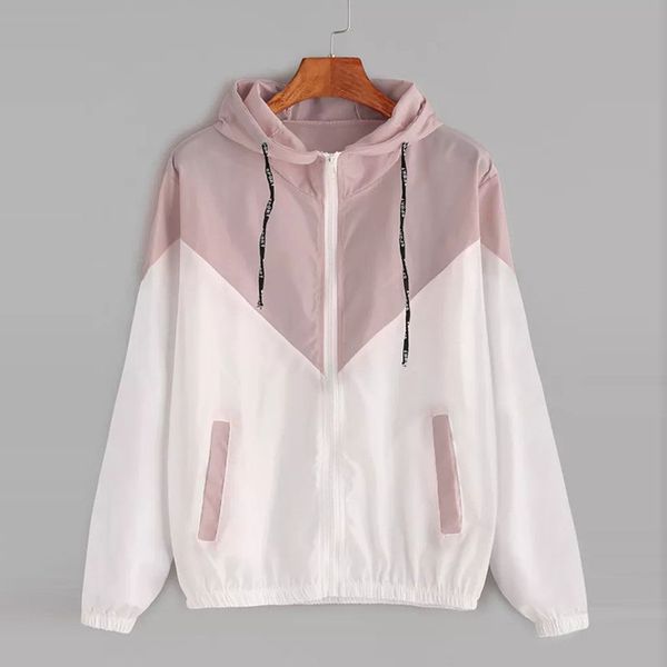 womens full sleeve patchwork thin hooded jacket overcoat new fashion pocket zipper drawstring women coats, Black;brown
womens full sleeve patchwork thin hooded jacket overcoat new fashion pocket zipper drawstring women coats, Black;brown