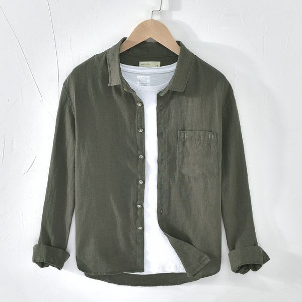 2020 men's long sleeve shirts 100%linen summer casual white shirts man turn-down collar shirt male blouse y2464, White;black
2020 men's long sleeve shirts 100%linen summer casual white shirts man turn-down collar shirt male blouse y2464, White;black