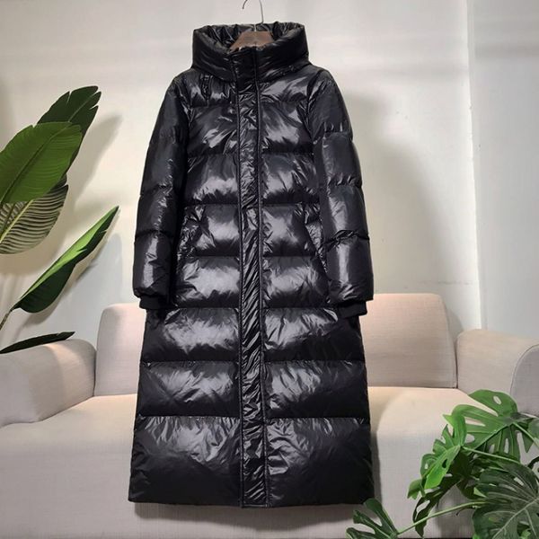 2019 new fashion bright winter down jacket women's long hooded coat thick slim coat women outerwear female down jacket black
2019 new fashion bright winter down jacket women's long hooded coat thick slim coat women outerwear female down jacket black