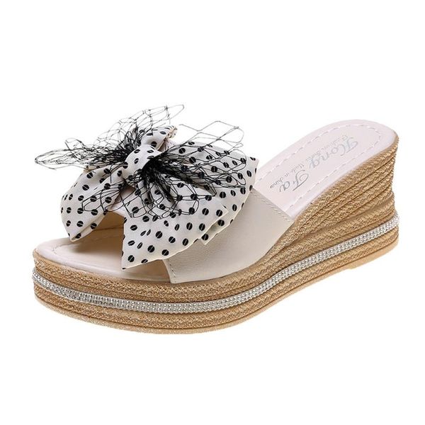 slippers sagace wedge for women elastic-band women's platform with flat toe heels and bow-tie beach shoes bohemian, Black
slippers sagace wedge for women elastic-band women's platform with flat toe heels and bow-tie beach shoes bohemian, Black