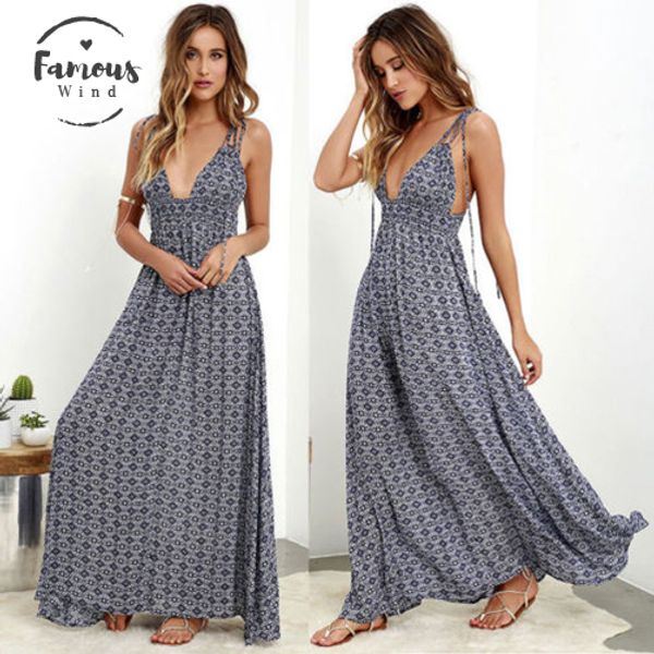 vintage women spaghetti strap print summer dress v neck boho backless long maxi dress beach party women dresses, Black;gray
vintage women spaghetti strap print summer dress v neck boho backless long maxi dress beach party women dresses, Black;gray