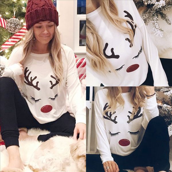2019 warm winter merry christmas cute elk printed home t-shirt st2982 pajamas home pajamas, White
2019 warm winter merry christmas cute elk printed home t-shirt st2982 pajamas home pajamas, White