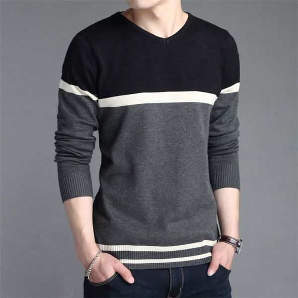 2018 sweater men casual v-neck pullover men autumn slim long sleeve shirt patchwork mens sweaters knitted -xxxxl, White;black
2018 sweater men casual v-neck pullover men autumn slim long sleeve shirt patchwork mens sweaters knitted -xxxxl, White;black